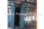 Furnace for fluidized bed powder coating line